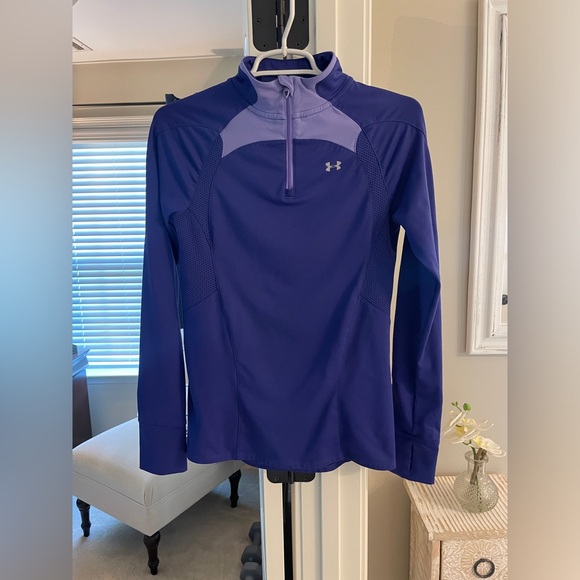Women's Purple Under Armour ColdGear® ½ Zip - Medium - Picture 2 of 4